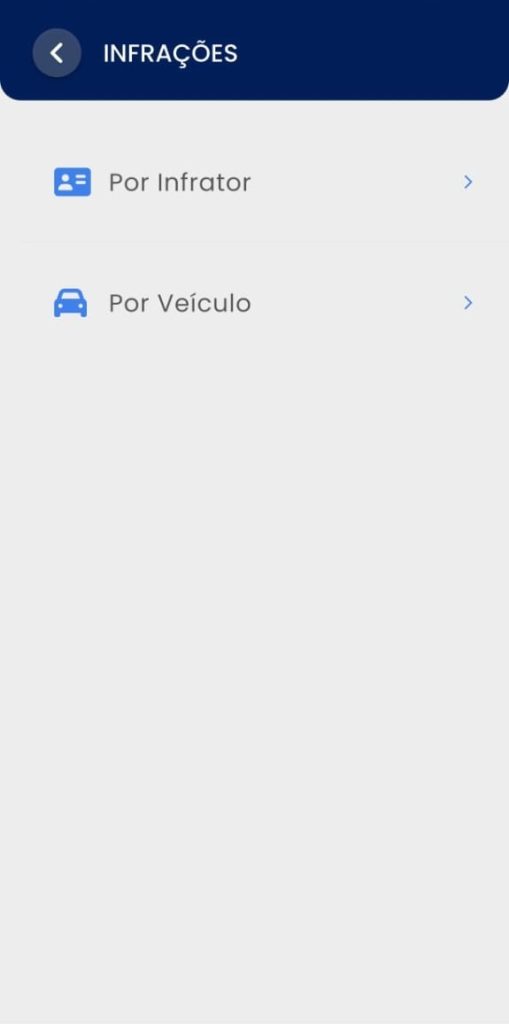 Tela 2: App de consulta CNH do Brasil